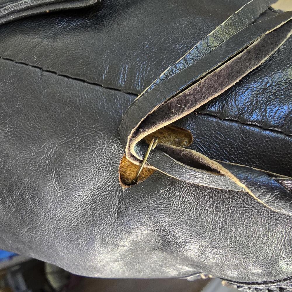 Brown Leather Fringe Jacket - Vintage 80s - Picture 5 of 6